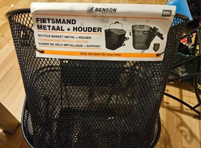 Metal Bike Basket and Holder