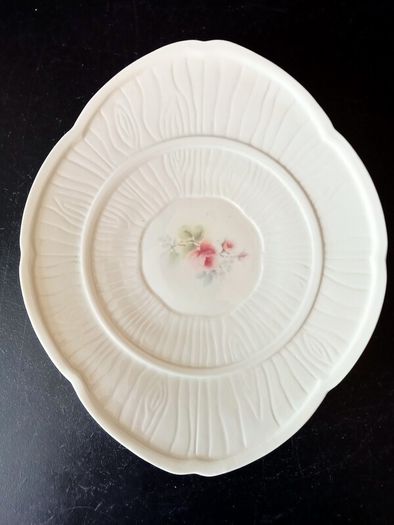 Irish Parian Donegal China Rose Tea Bread Plate