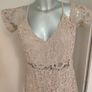 Boohoo beige lace calf length dress size UK18 EU46 Postage included Generous size UK18 EU46 Postage included Image 2
