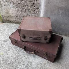 old suitcase and record player