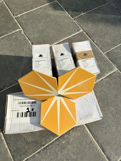 Ca Pietra Porcelain Lily Pad Tiles - Custard - 5.25 m2 (15 boxes)