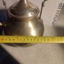 Vintage Solid Brass Tea Pot Kettle With Wooden Handle Made In India Image 3