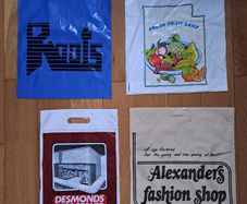 1980s plastic shopping bags