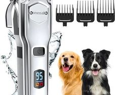 SALE | Dog Clippers for Grooming for Thick Heavy Coats/Low Noise Rechargeable Cordless Pet Shaver with Stainless Steel Blade for Pets and Animals, Waterproof