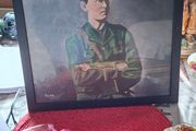 Beautiful Genuine Painting of a Young Michael Collins, Postage Available or Collection, Lots more Antiques and Collectables