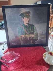 Beautiful Genuine Painting of a Young Michael Collins, Postage Available or Collection, Lots more Antiques and Collectables