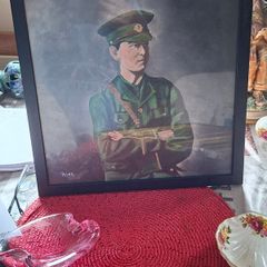 Beautiful Genuine Painting of a Young Michael Collins, Postage Available or Collection, Lots more Antiques and Collectables