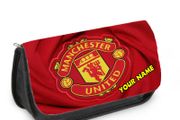 Manchester united crest logo printed Personalised Pencil Case / Make up bag / back to school stationary