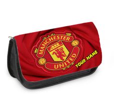 Manchester united crest logo printed Personalised Pencil Case / Make up bag / back to school stationary