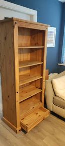 Pine Bookcase Shelves Storage