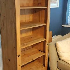 Pine Bookcase Shelves Storage