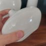 Fabulous Collection of Three Rare Vintage IKEA Hand-Blown Salong Glass Vases designed by Johanna Jelinek, Opaque White Colourway, Circa 1990 Image 6