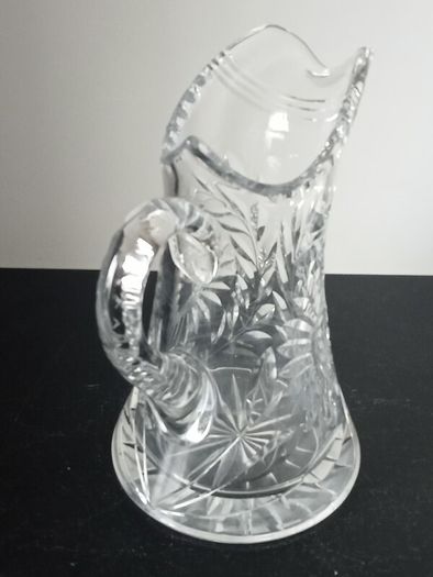 Vintage Crystal Cut Glass Pitcher Jug