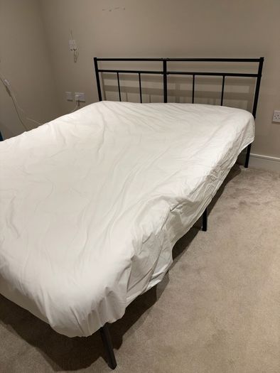 Bed with mattress