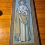 Vintage Sacred Heart of Jesus Picture on Wood. Image 7