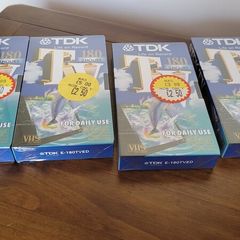 4 VHS Tapes unopened
