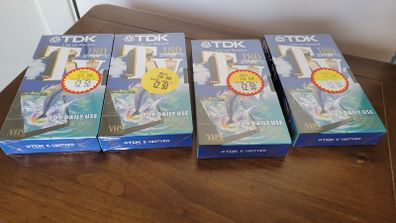 4 VHS Tapes unopened