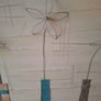 Large canvas wall art with metal flowers Image 3