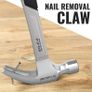 20oz Claw Hammer 567grams | Curved Comfort Grip TPR Finish | Solid Forged Steel & Non Slip Grip - Fibreglass Shaft (FREE POSTAGE) Image 5