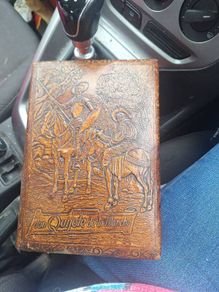 Vintage Faux Leather Wooden Cigar Box