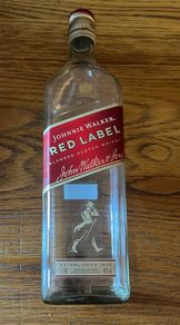 Johnnie walker red label whiskey empty bottle