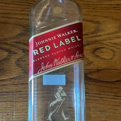 Johnnie walker red label whiskey empty bottle