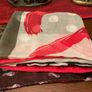 SAMOON SCARF in red light grey black white and blue Image 10
