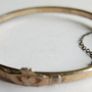Vintage 18ct G.R. rolled gold Irish Claddagh  Bangle Bracelet Image 8