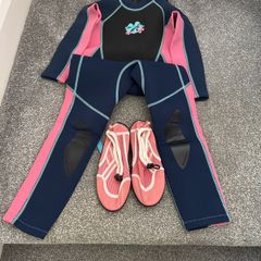 Childs Wet Suit and shoes