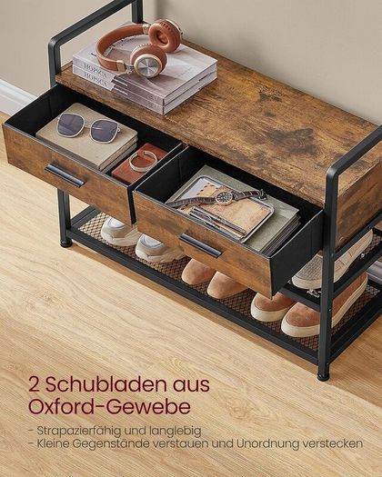 Coat Stand with Shoe Bench and two drawers