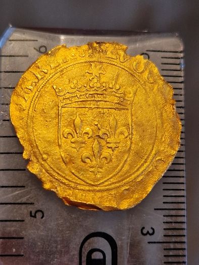 1498 French Louis XII Hammered Gold Ecu. Lovely coin.