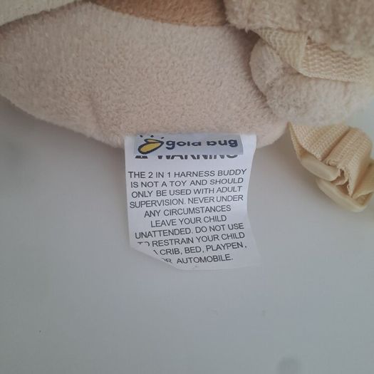2 x Goldbug safety harness buddy - dog & monkey