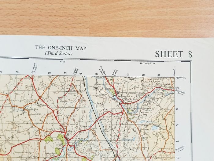 Vintage Ordnance Survey maps of Northern Ireland set of 9 maps