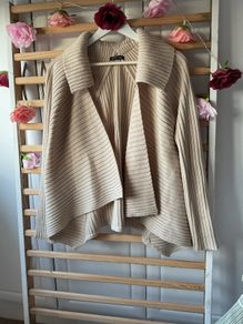 cardigan asymmetrical 30% wool cardigan Dunnes stores drape effect medium