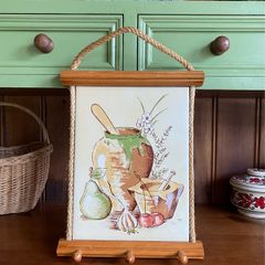 Vintage 70s Kitchen Tile Wall Hanger