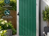 Garden Tool Shed Green Galvanised Steel Green