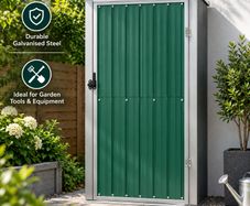 Garden Tool Shed Green Galvanised Steel Green
