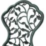 French Country Style Cast Aluminium Bistro Set Deep Forest Green Image 3
