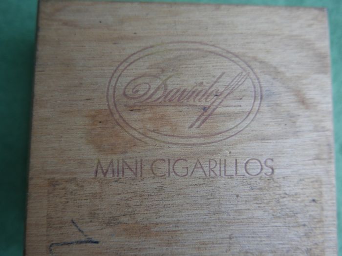 Vintage Wooden Cigar Box Davidoff ,Vintage Empty Cigar Box