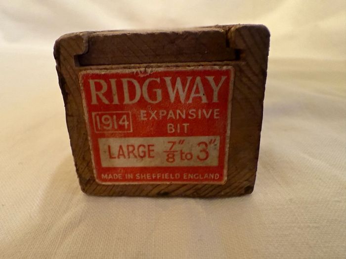 Antique 1914 Expansive bit for boring wood, with 2 cutters