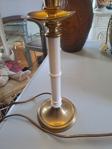 2 x Brass Vintage Candle brass Lamps