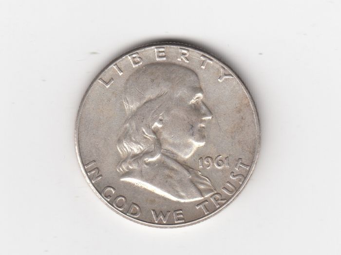 USA, Franklin, Half Dollar, 1961, 90% silver coin (no. G6)