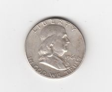 USA, Franklin, Half Dollar, 1961, 90% silver coin (no. G6)