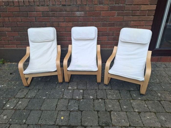 3 IKEA kids chairs (POANG)