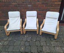 3 IKEA kids chairs (POANG)