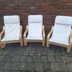 3 IKEA kids chairs (POANG)