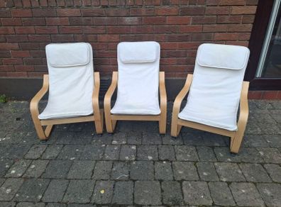 3 IKEA kids chairs (POANG)