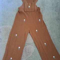 Zara Girls Flower Dungarees 4-5