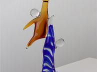 main image for ad Handcrafted Glass Sculpture BasketballAbstract Modern Art