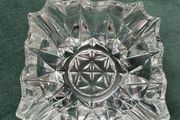 Vintage French thick glass ashtray